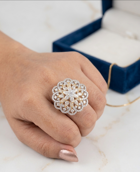 Heritage Diamond Dahlia Ring
