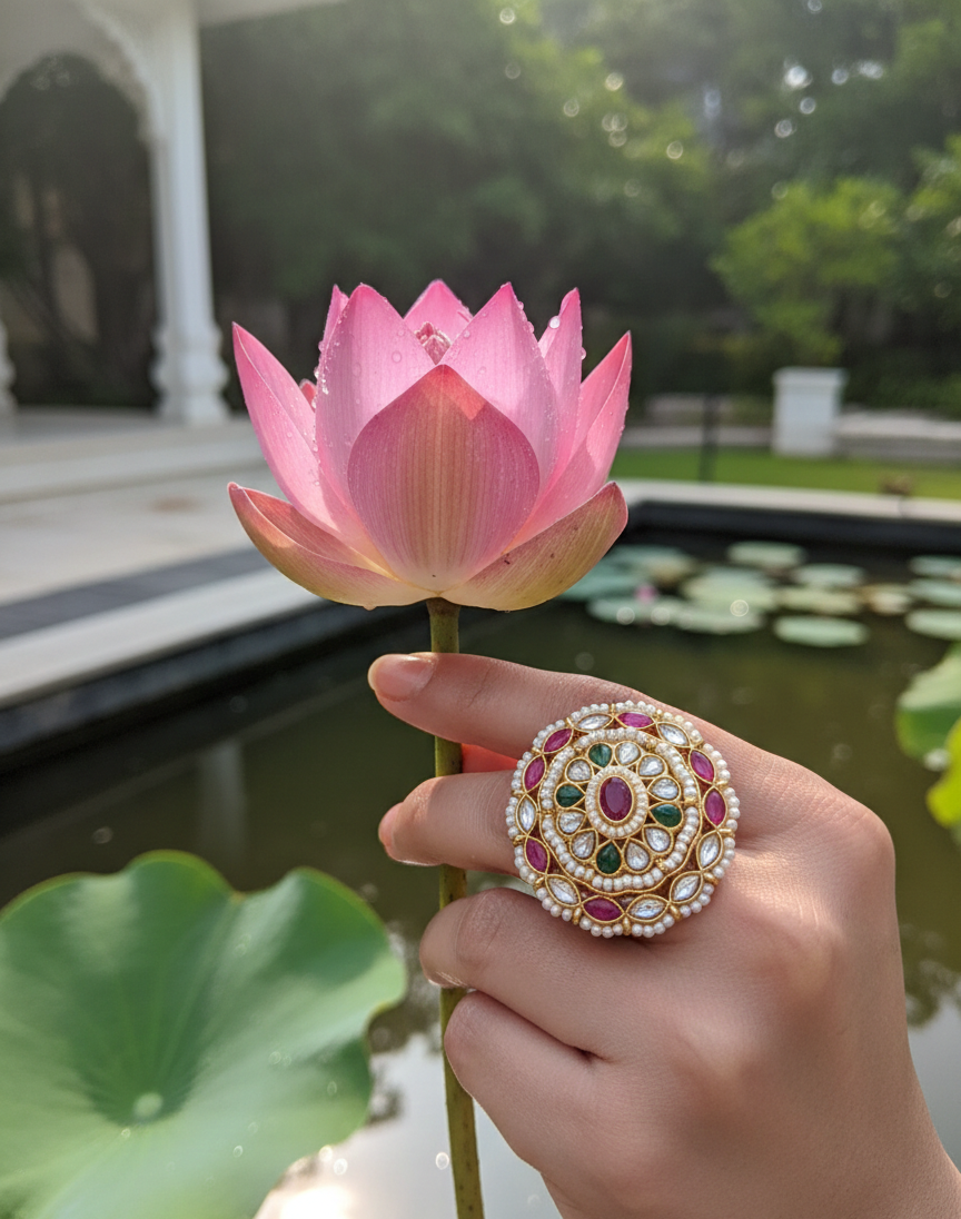 Pearl Peony Ring
