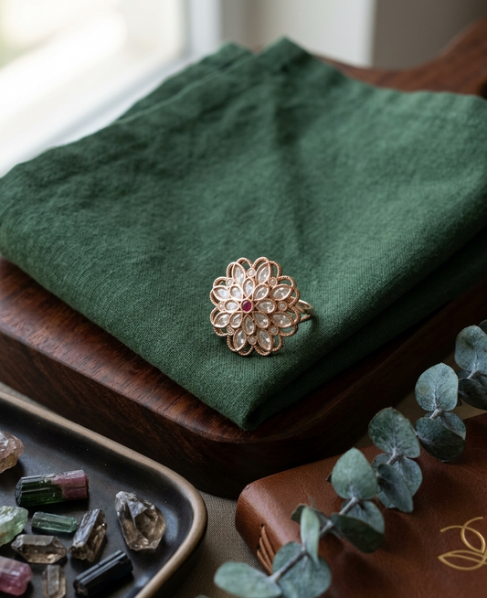 Ruby Mandala Ring