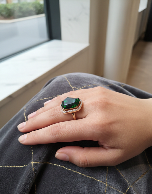 Midnight Emerald Ring