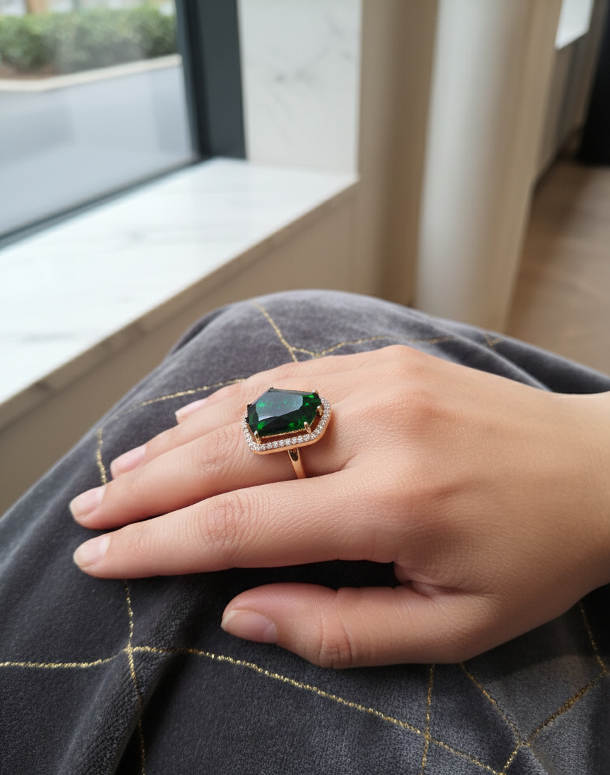 Midnight Emerald Ring