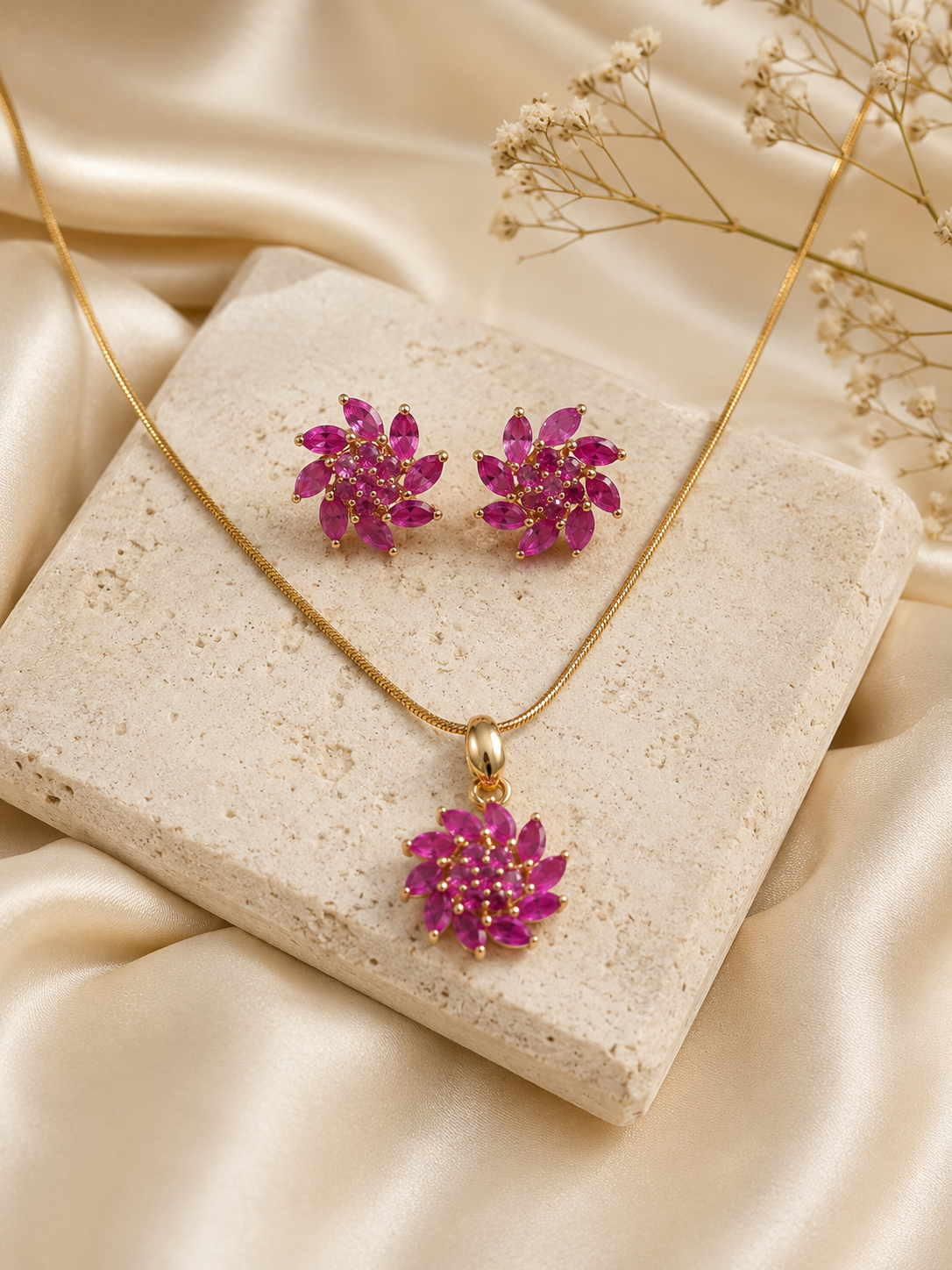 Pink Dahlia Set