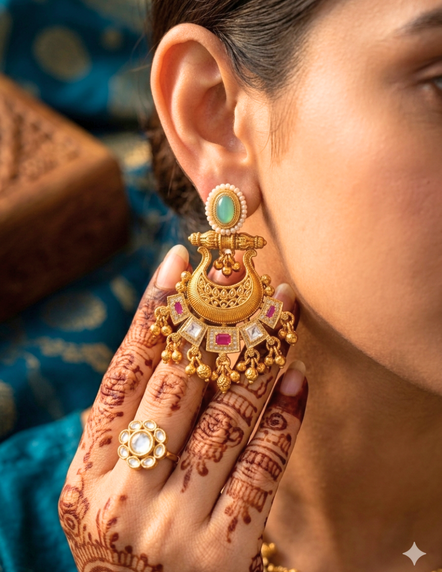 Zoya Traditional Chandbali Earrings