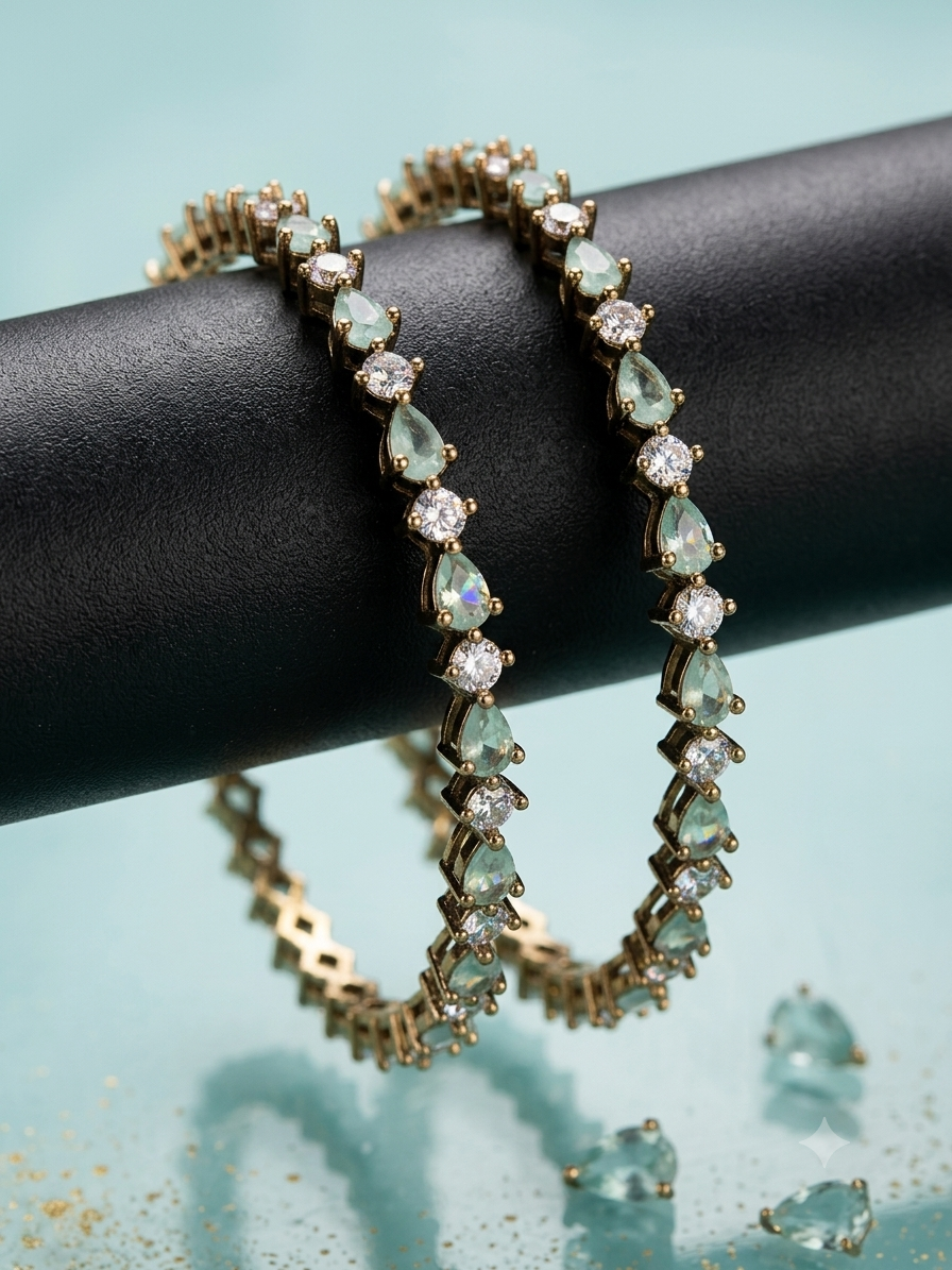 Mint Dewdrop Bangles