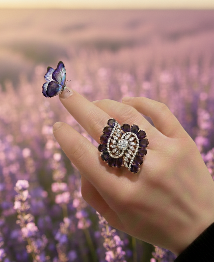 Lavender Nebulla Ring