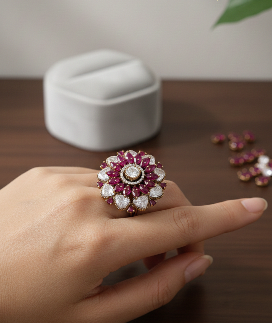 Rajwada Rose Ring