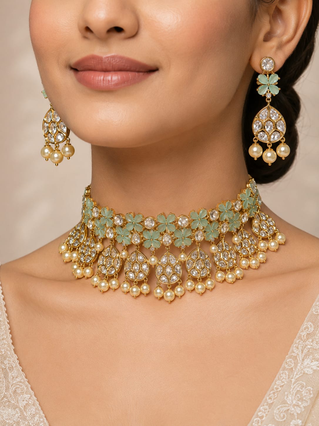 Nargis Floral Polki Set