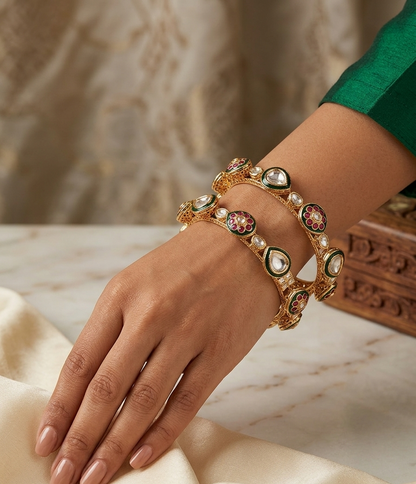 Polki & Petal Bangles