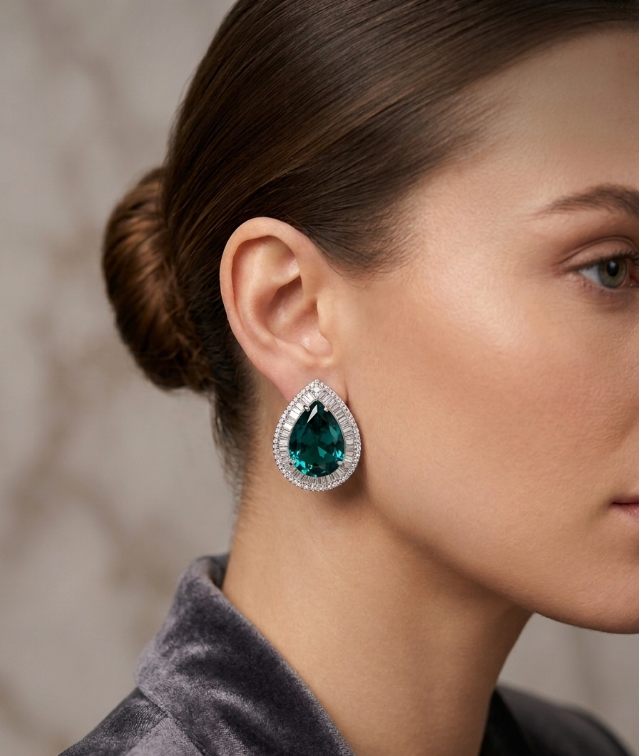 Luminous Pear-Cut Studs