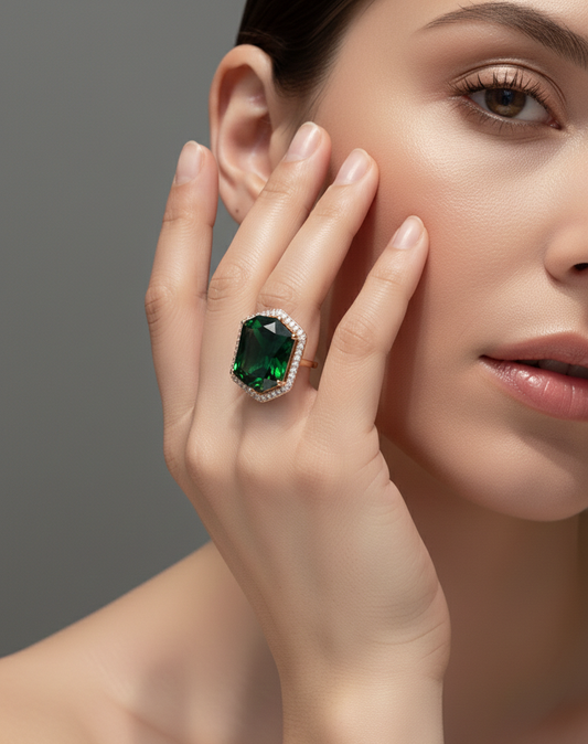 Midnight Emerald Ring