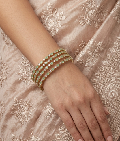 Mint Dewdrop Bangles
