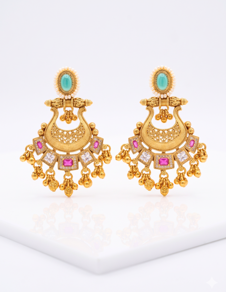Zoya Traditional Chandbali Earrings