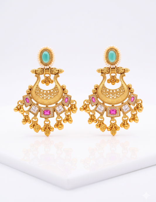 Zoya Traditional Chandbali Earrings