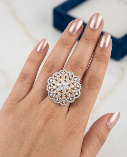 Heritage Diamond Dahlia Ring