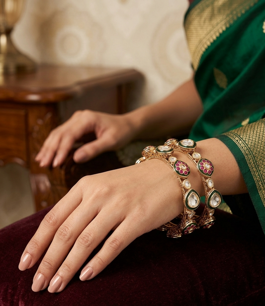 Polki & Petal Bangles
