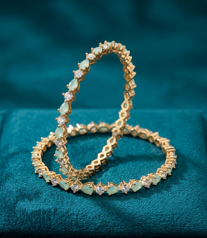 Mint Dewdrop Bangles