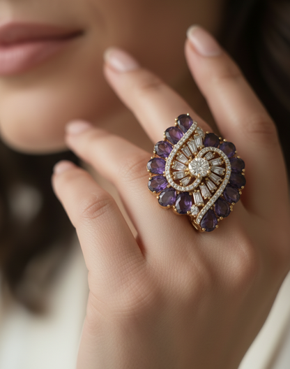 Lavender Nebulla Ring