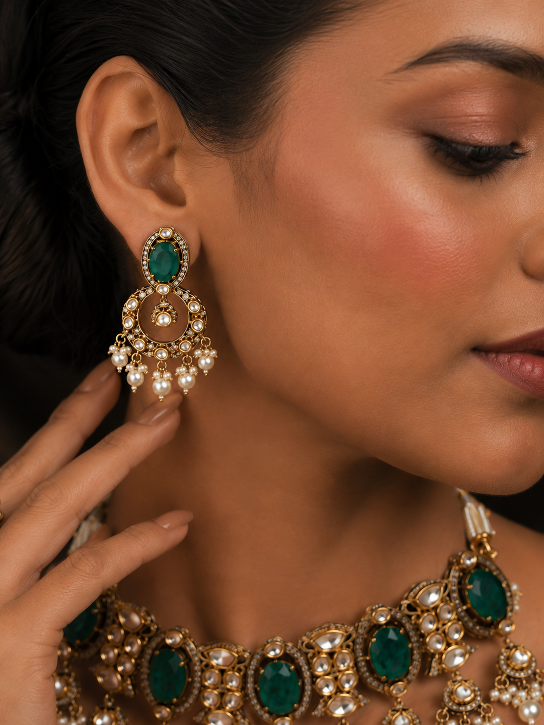 Rajvi Panna Waterfall Choker