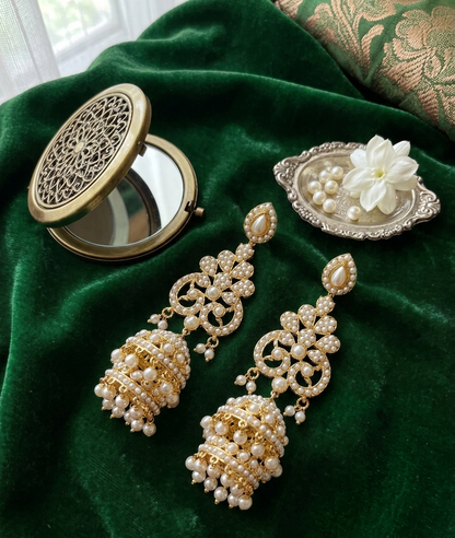The Rajputana Pearl Jhumkas