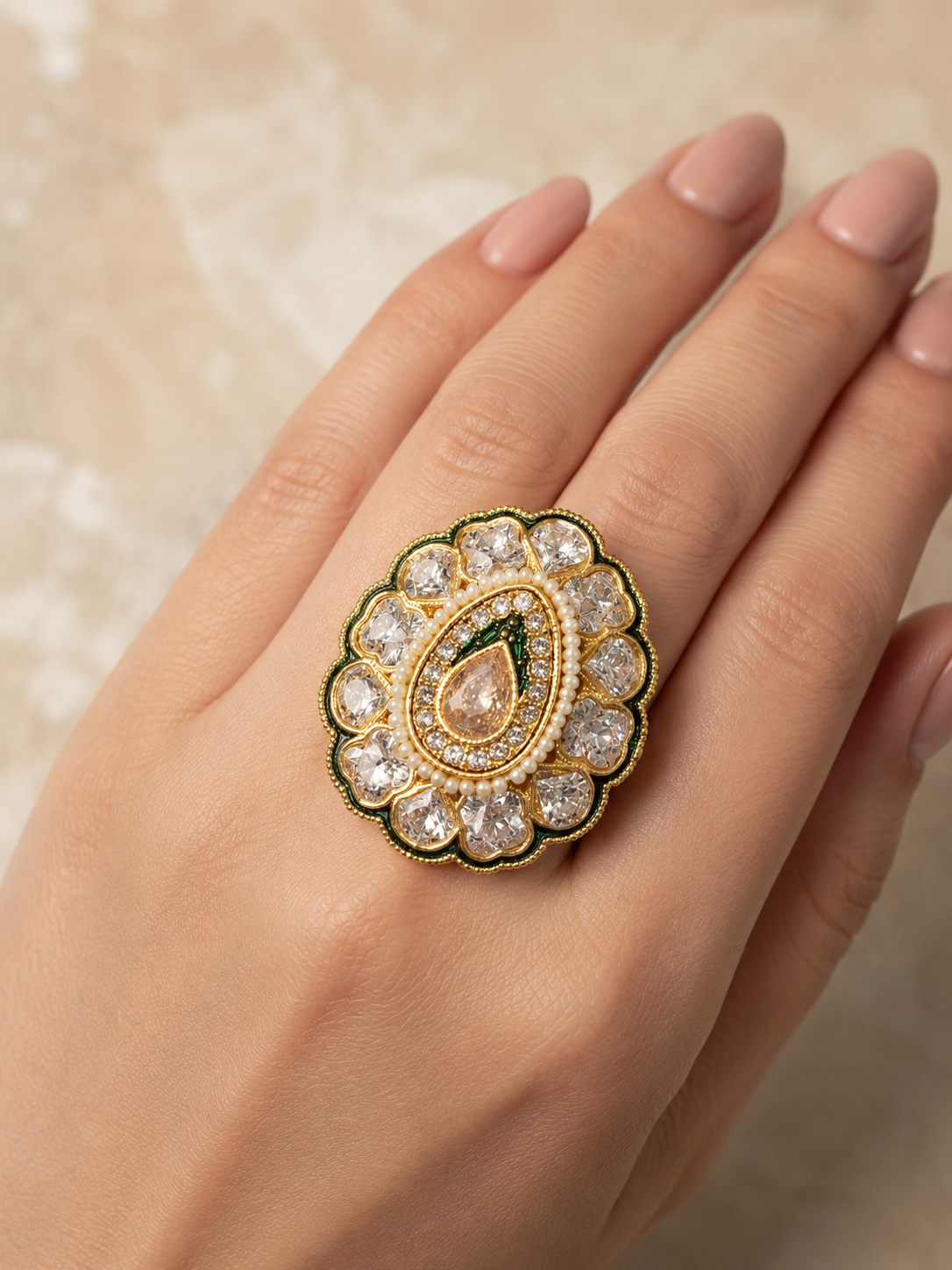Rajsi Teardrop Ring
