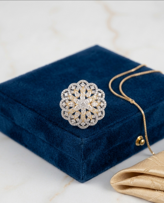 Heritage Diamond Dahlia Ring