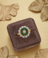 Emerald Dahlia Ring