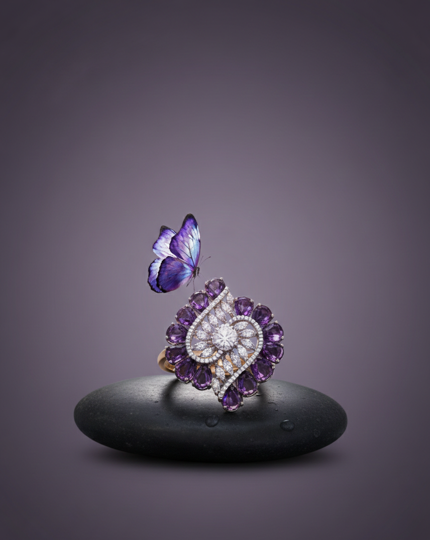 Lavender Nebulla Ring