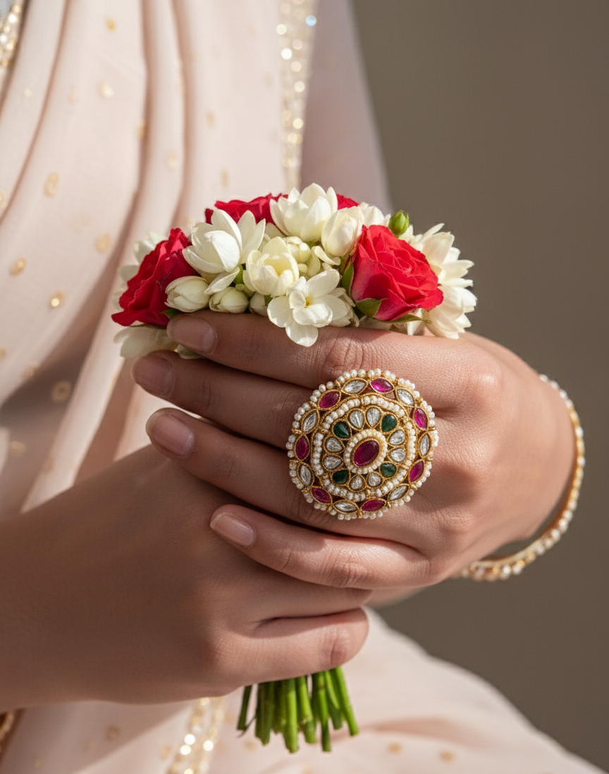 Pearl Peony Ring