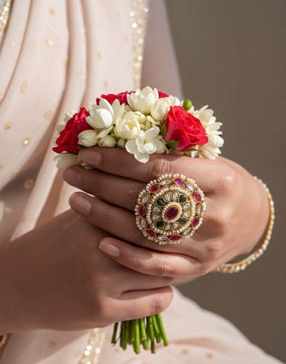 Pearl Peony Ring
