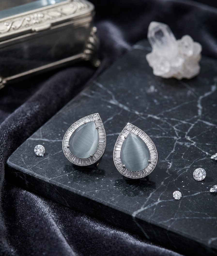 Luminous Pear-Cut Studs