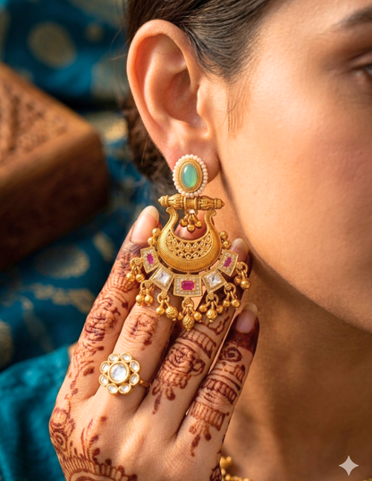 Zoya Traditional Chandbali Earrings
