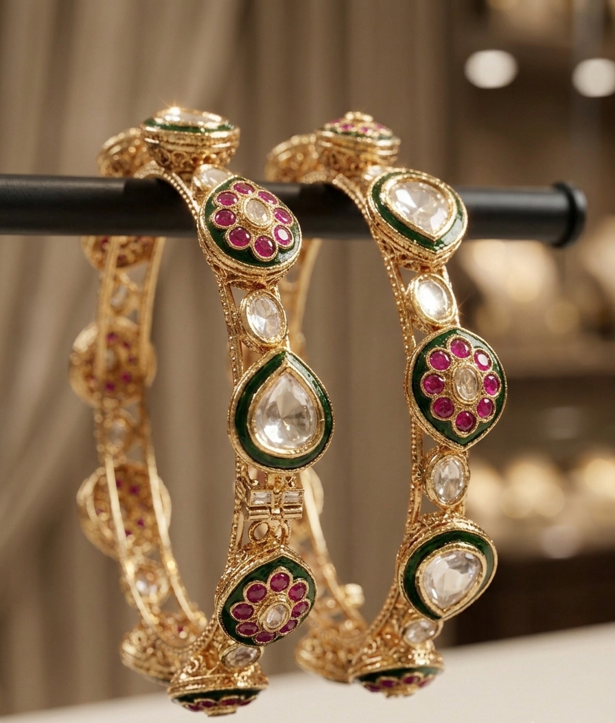 Polki & Petal Bangles