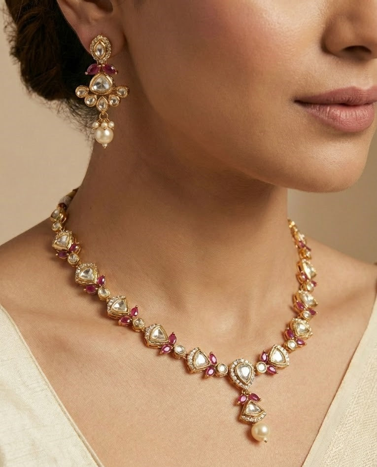 Imperial Ruby & Pearl choker