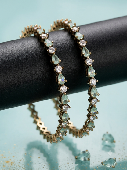 Mint Dewdrop Bangles