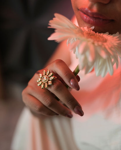 Kundan SunBurst Ring