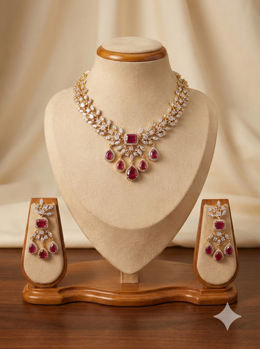 Crimson Teardrop Elegance