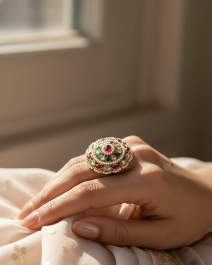 Pearl Peony Ring