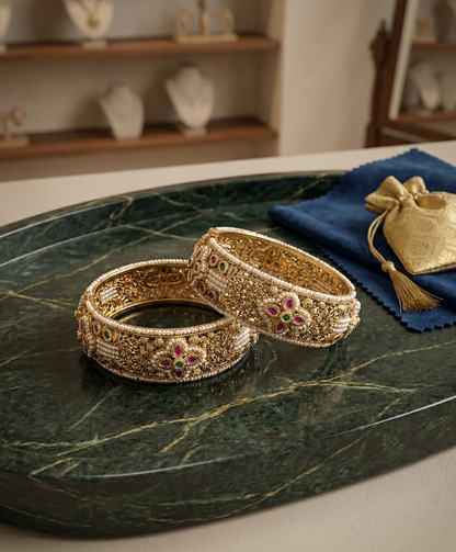 Maharani Intricate Pearl Kadas