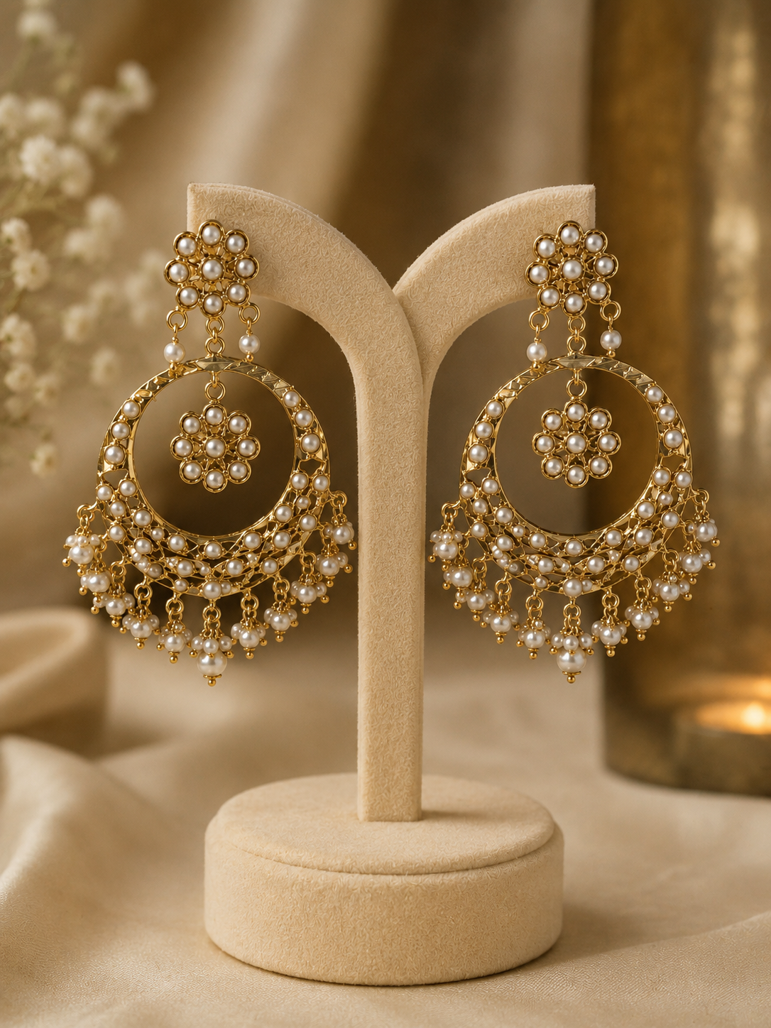 Sultana Pearl Chandbalis