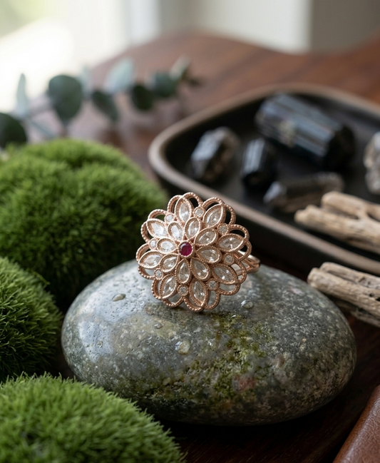 Ruby Mandala Ring