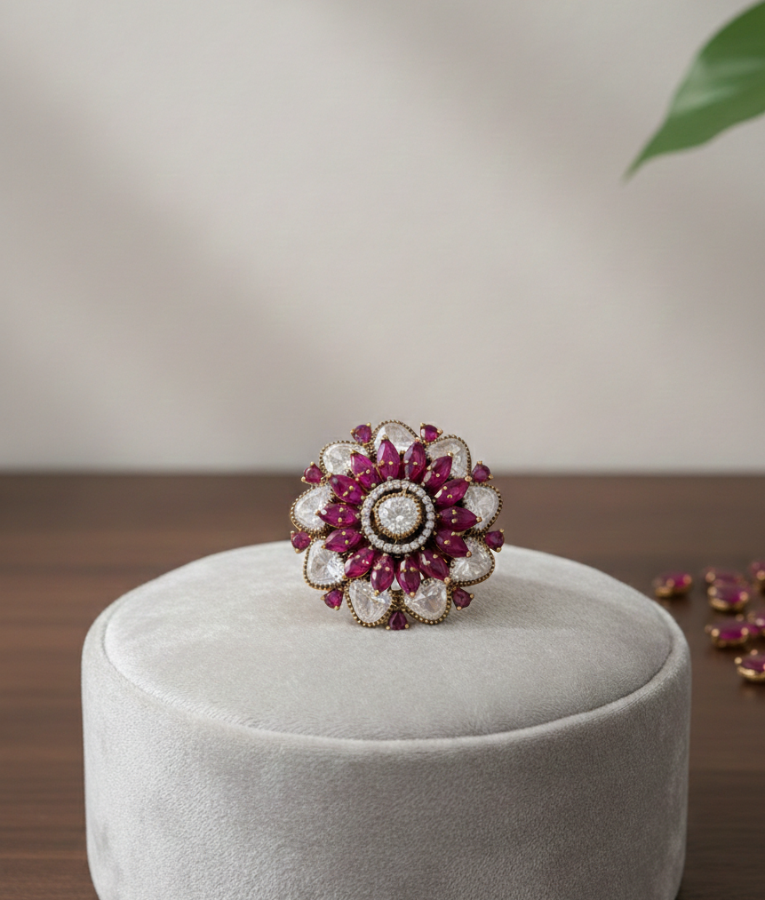 Rajwada Rose Heirloom Ring