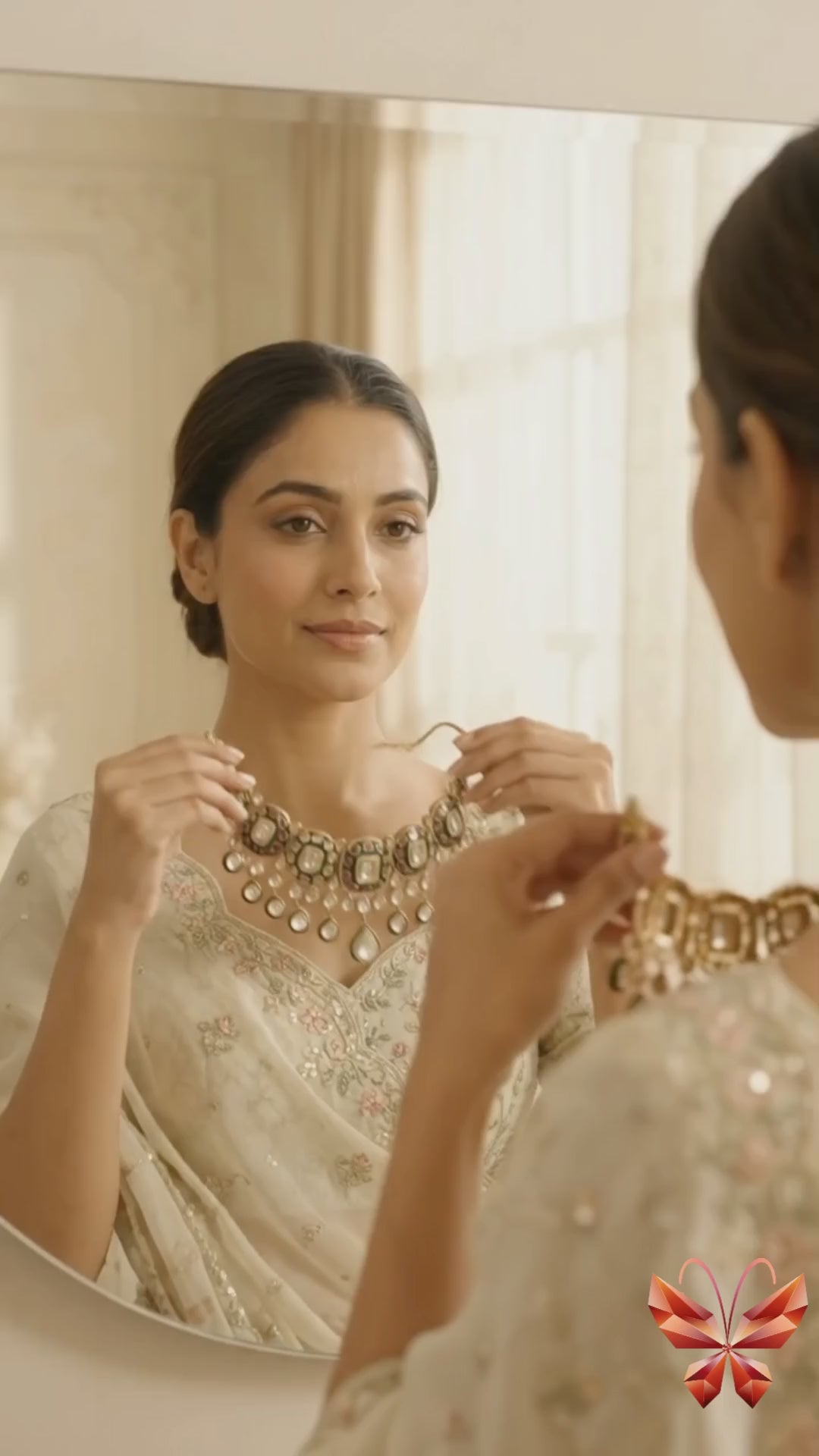 Raji Noor Set styled on a woman for an elegant Indian occasion look