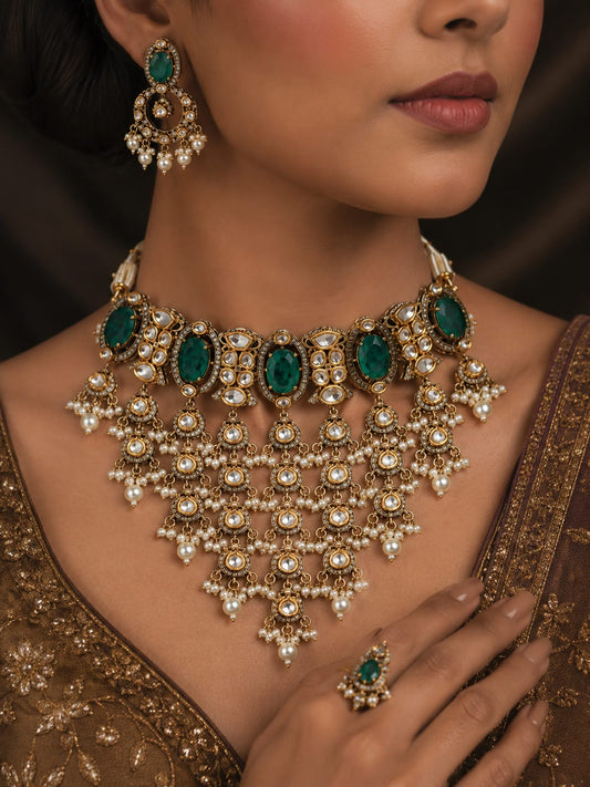 Rajvi Panna Waterfall Choker