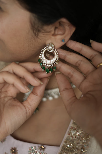Pearl-Fringed Chandbali Necklace