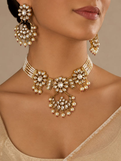 Pearl Blossom Choker Set